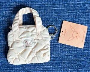 Mini quilted tote bag charm thumbnail 1