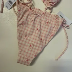 PacSun Pink Gingham Sydni Ruffle Bikini Set – NWT Small / Medium thumbnail 3