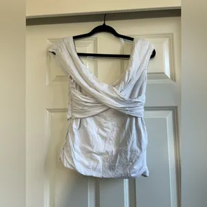Abercrombie Off-The-Shoulder Ruched Wrap Top thumbnail 4