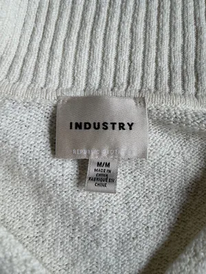 Industry Republic Clothing White Turtleneck Sweater – Size Medium thumbnail 3