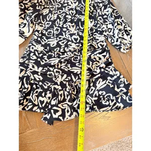 Tanya Taylor Block Print Mel Dress Womens‎ Black White Size 2 thumbnail 6