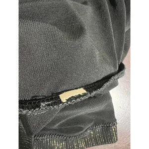Veronica M Black‎ Gold Lurex Sparkle Mock Neck Backless Draped Cocktail Dress XS thumbnail 8