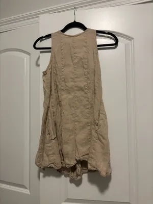 Gianni Bini Tan Linen Romper thumbnail 2