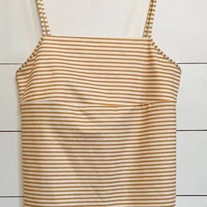 ZARA Orange White Spaghetti Stripe 90s Y2K Stretch Mini Dress -‎ S thumbnail 10