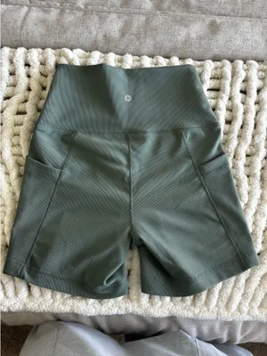 90 Degree by Reflex green biker shorts thumbnail 2