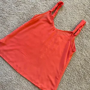 Orange w/ White Embroidery Detailing Sweetheart Tank Top thumbnail 2