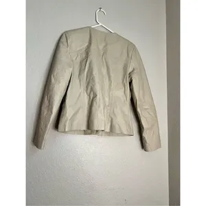 Zorro Patagonico Women cream ‎ Soft Leather Lined moto jacket M thumbnail 4