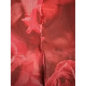 Meshki Aphrodite Strapless Mesh Dress Red Rose Floral Print Midi Bodycon Size XS thumbnail 8