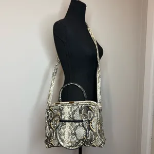 Jessica Simpson Snake-Print Satchel - Neutral Tones thumbnail 11