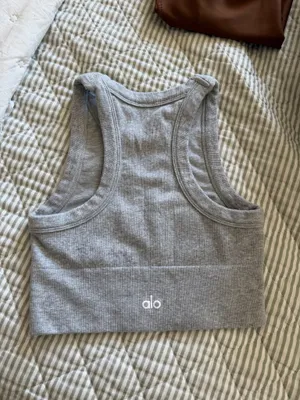 Alo Grey Tank Yoga Top thumbnail 2