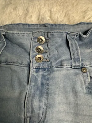 Kendall + Kylie The Babe Skinny Jeans Size 22 Light Wash Distressed thumbnail 3
