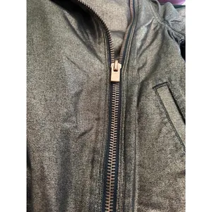 For All‎ Mankind faux leather moto jacket distinct metallic bronze women's small thumbnail 4