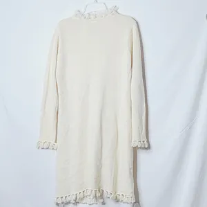 Long fringe open long sleeve sweater cardigan M thumbnail 7