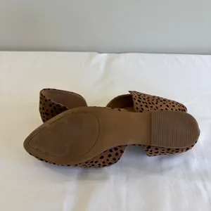 Kensie Gaby Leopard Cheetah Print‎ d'Orsay Pointed Toe Flats Tan Black 6.5M thumbnail 6