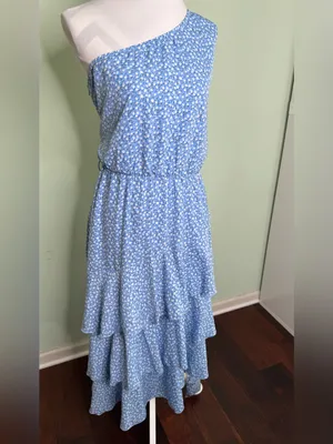 PRETTYGARDEN Floral Sundress Casual One Shoulder Tiered Ruffle Boho Dress Sz XL thumbnail 7