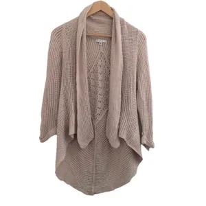 Cabi Teachers Pet Cream Open Cardigan Cotton Linen Ramie Sweater S thumbnail 3