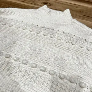 Lou & Grey Knit White Sweater Women’s Medium thumbnail 2