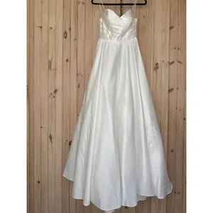 NWT Lulus Khalida White Satin Pleated Strapless Gown Wedding Bridal Dress Sz S thumbnail 2
