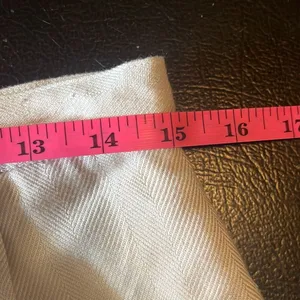 Glenbrooke Vtg 14‎ Cream Herringbone Pleated Midi Pencil Skirt Lined Secretary thumbnail 8