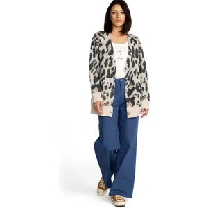 NWT Volcom Wylding Out Animal Print Oversized Knit Cardigan Sweater XS thumbnail 2