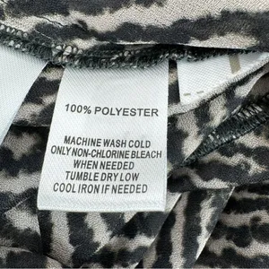 Ann‎ Taylor Loft Printed Pullover Blouse Cream Black Medium Long Sleeve thumbnail 10