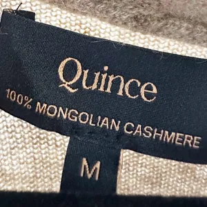 Quince Cashmere Open Front Cardigan Sweater Women's Tan Size Medium thumbnail 6