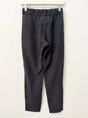 Lululemon On The Fly Pants Size 2 Black High Rise Drawstring Travel Quiet Luxury thumbnail 10