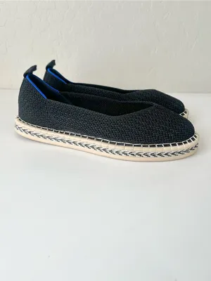 Rothy’s The espadrille black tan flats 7.5 thumbnail 6