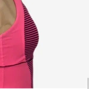 Lululemon Energy Striped Crossback Tank Top Raspberry Glo Built in Bra Size 4 thumbnail 10