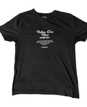 Culture Over Clout Black Graphic Tee Size L thumbnail 1