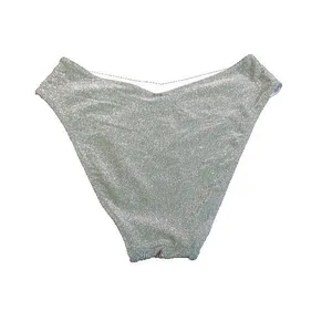Victoria’s Secret Shimmer High‑Waist Cheeky Bikini Bottom Green Large thumbnail 4