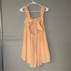 Free People Blissful Breeze Gauzy Linen Babydoll Mini Dress thumbnail 5