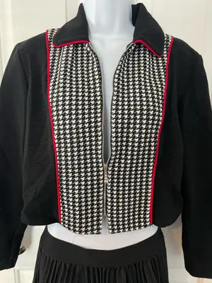 Vintage Michael B Ltd Cropped Blazer Jacket Size 6 Retro Made in the USA thumbnail 1