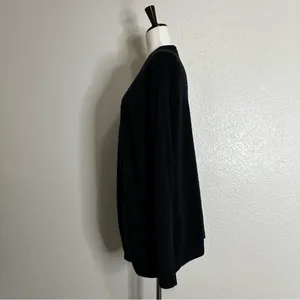 Barefoot Dreams Cozychic Lite Black Open Front Soft Sweater Cardigan, Sz Large thumbnail 6