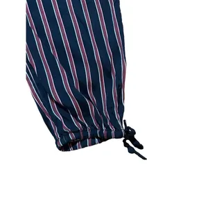 ANTHROPOLOGIE Striped Silky Tie Joggers in Black/Red‎ sz small thumbnail 13