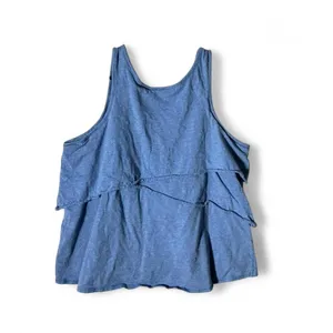 Harley Davidson Womens Blue Graphic Tiered Tank Top XL Eagle Metallic Distressed thumbnail 7