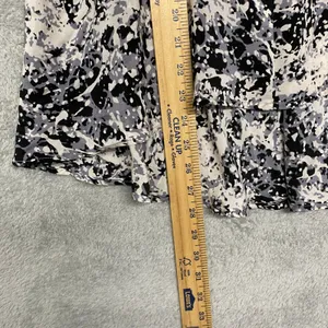 Porridge Top Womens Large Ruffle Silk Camisole‎ Pollock Abstract Black Tank thumbnail 4