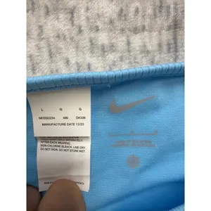 Nike Swim Women Light‎ Blue Textured Ribbed High Leg Bikini Bottom NESSD234 L thumbnail 2