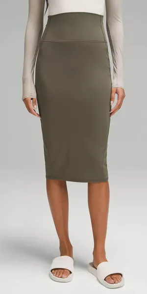 Lululemon Nulu Slim-Fit High-Rise Skirt Size 6 Army Green NWT thumbnail 1