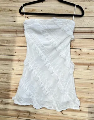Princess Polly White Sleeveless Mini Dress thumbnail 1