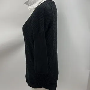Express black XS hi lo V neckline sweater thumbnail 4