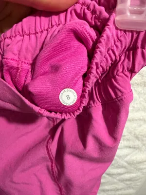 Lululemon Hot Shorts 4" Pink; High Rise thumbnail 3
