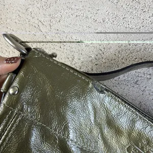 Vintage Coach Metallic Gold Patent Leather Bag Slouchy Hobo thumbnail 6