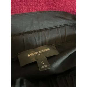 BANANA REPUBLIC Poplin Gather Waist Midi Dress MINIMALIST POCKETS Black Small S thumbnail 3