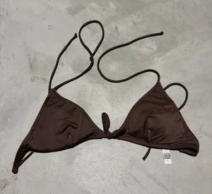 Victoria’s Secret Brown Triangle Bikini Top y2k large thumbnail 1