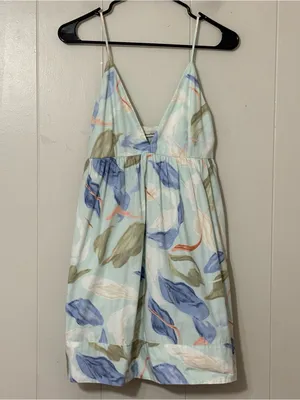 Abercrombie & Fitch Floral Sundress Sleeveless Mini Dress Blue Size S thumbnail 2