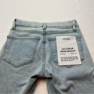 Frame Le‎ Crop Mini Boot Cut Denim Jeans Womens Size 23 Mid-Rise Blue NEW thumbnail 14