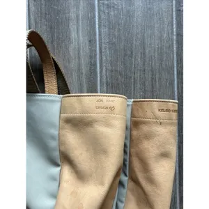 Jon Hart Design Tote Bag‎ Beige Leather Trim & Sides Monogram CJR Kelso Karryall thumbnail 6