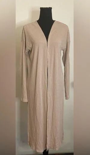 Forever 21- Cream pink long cardigan‎ size medium thumbnail 1