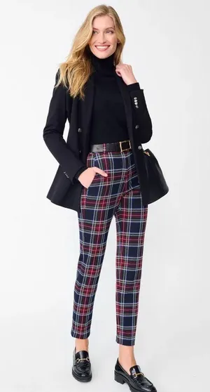 J. McLaughlin NWT Stewart Royal Tartan Plaid Pants thumbnail 1
